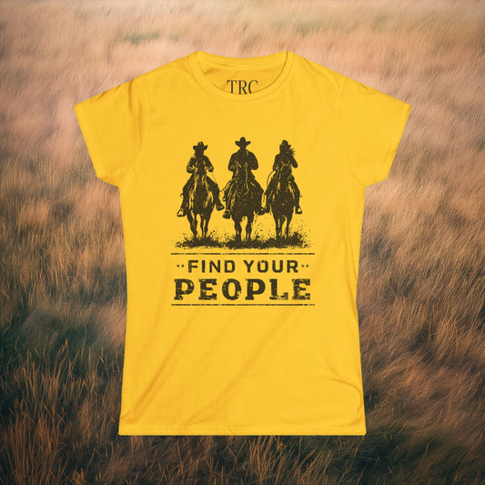 Find Your People Cowboy Tee — Women's Western Horseback Riding T‑Shirt