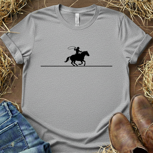 The Cowboy Mark – Minimal Western Rider Tee