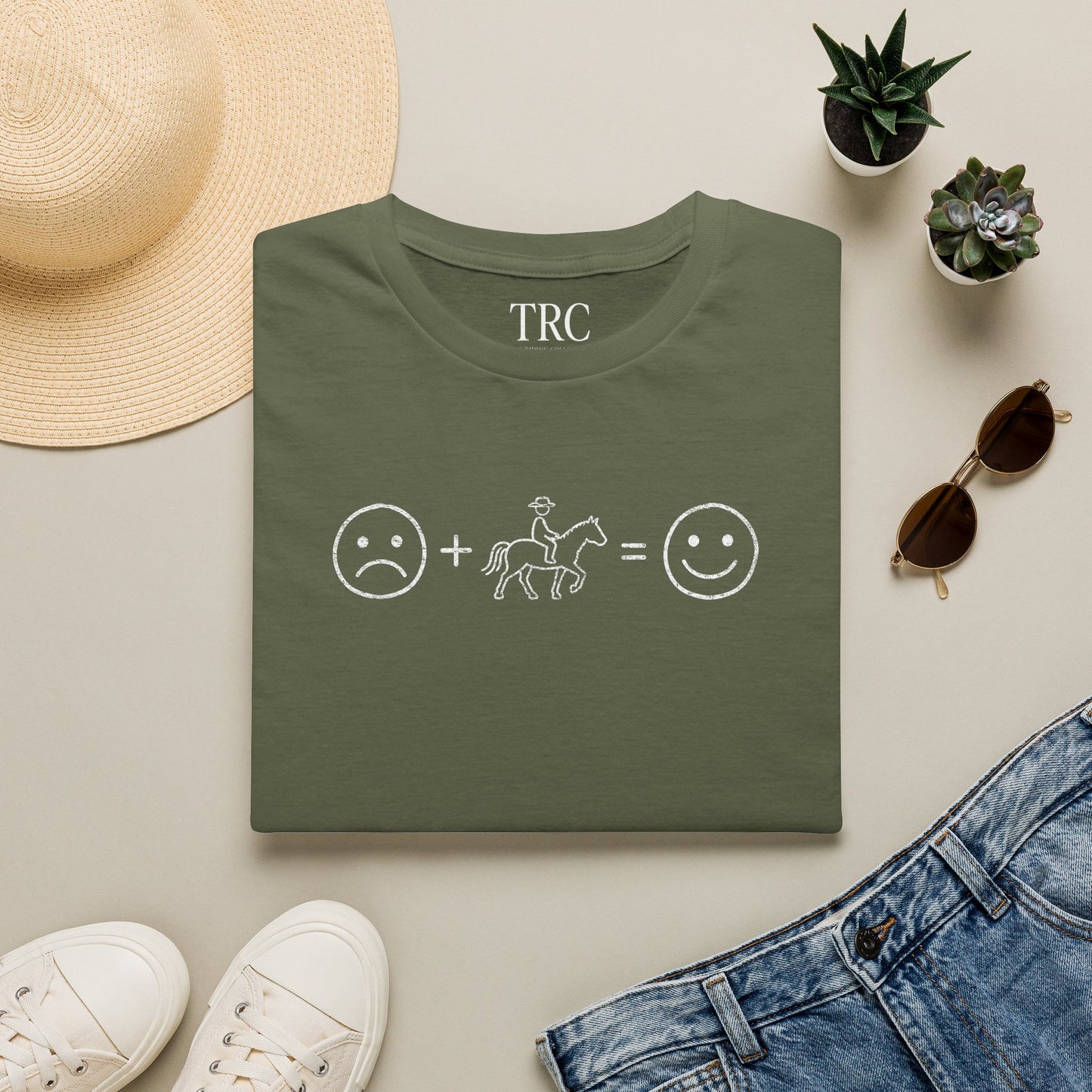 Horse Therapy T-Shirt — Sad + Horse = Happy Graphic Tee