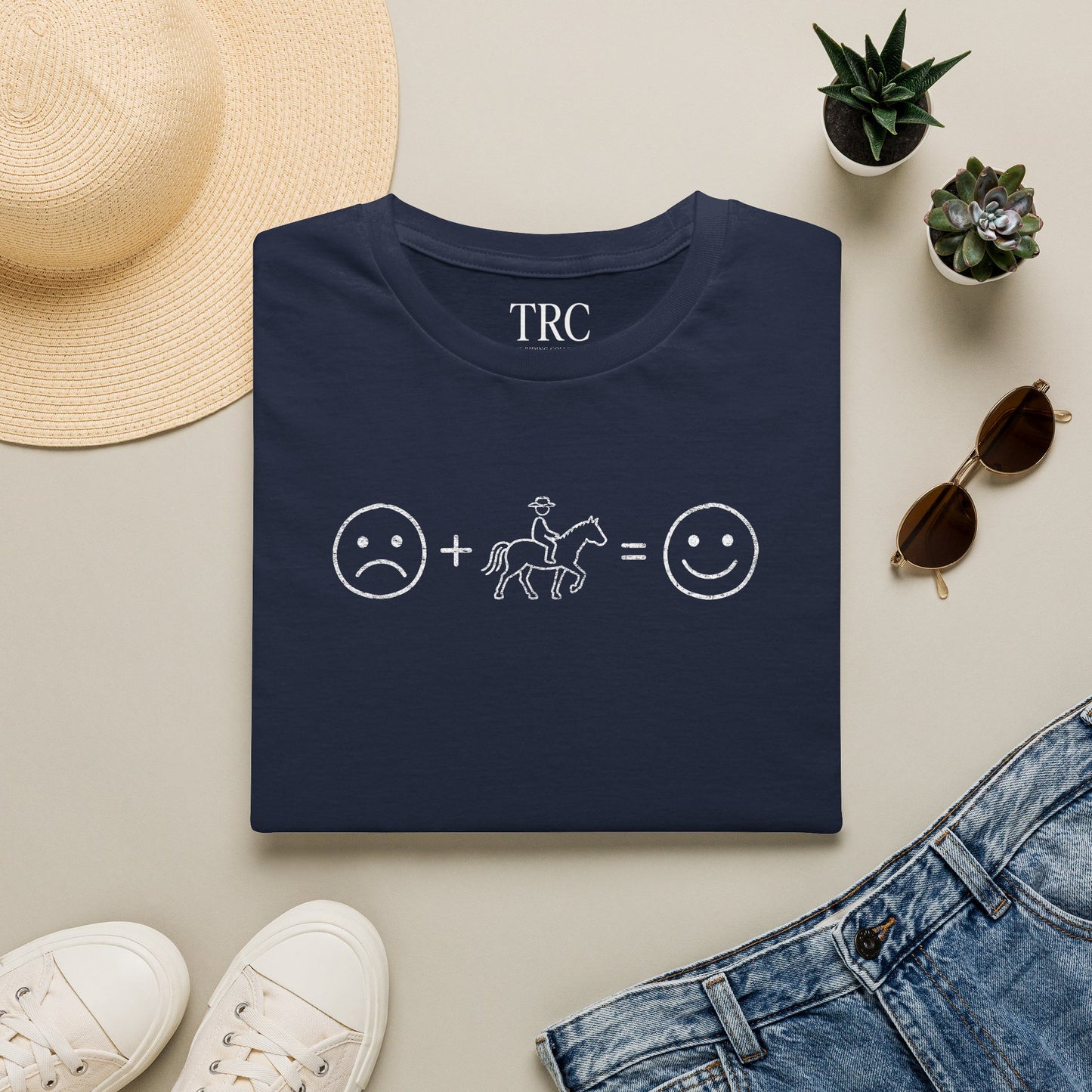 Horse Therapy T-Shirt — Sad + Horse = Happy Graphic Tee