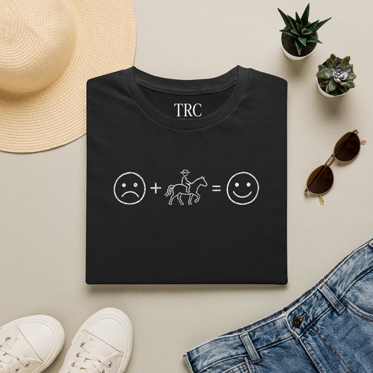 Horse Therapy T-Shirt — Sad + Horse = Happy Graphic Tee
