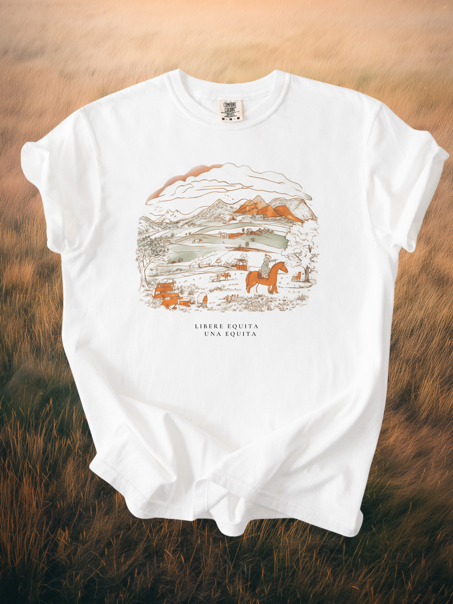 LIBERE EQUITA, UNA EQUITA  - Relaxed Fit Tee