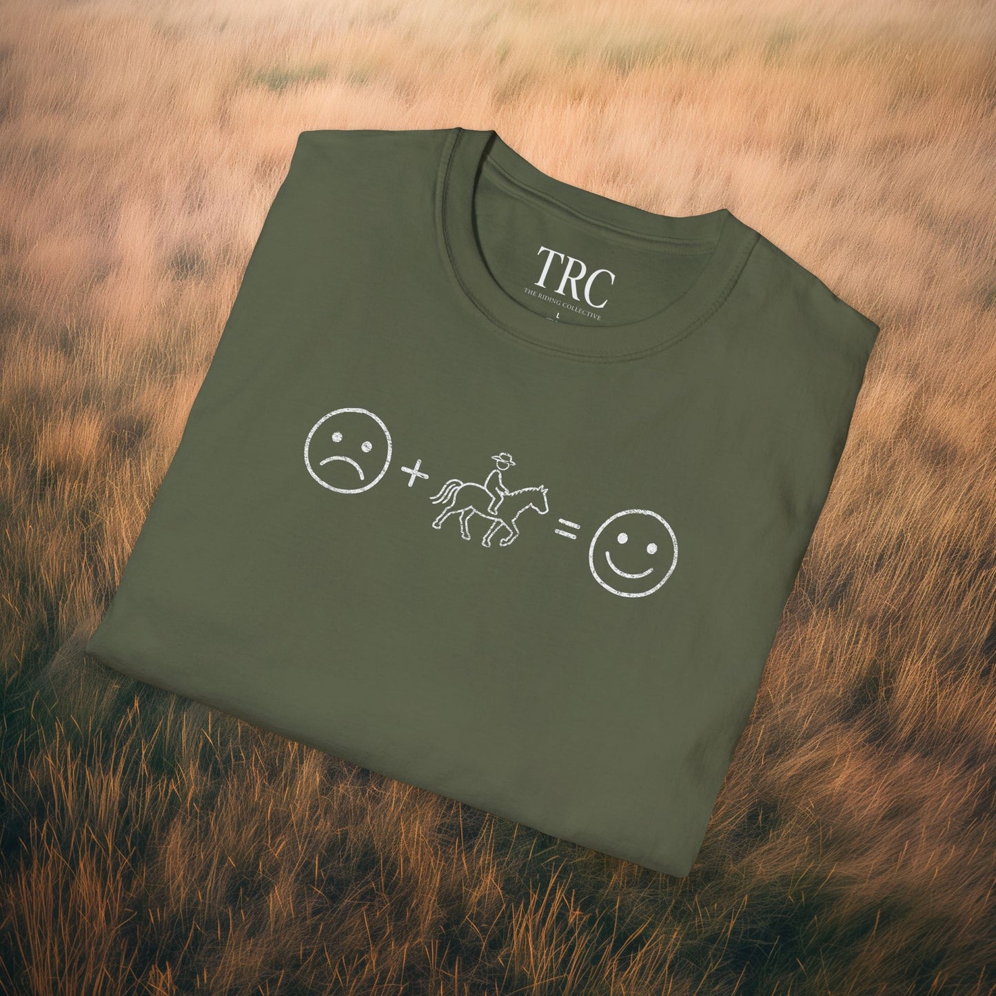Horse Therapy T-Shirt — Sad + Horse = Happy Graphic Tee