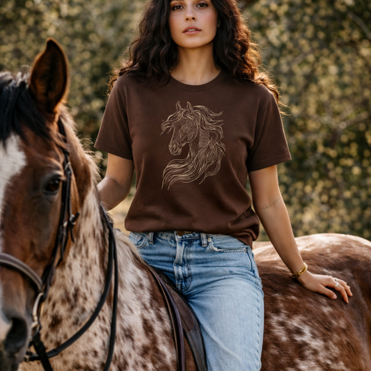 Wild Grace – Minimal Horse Art Tee