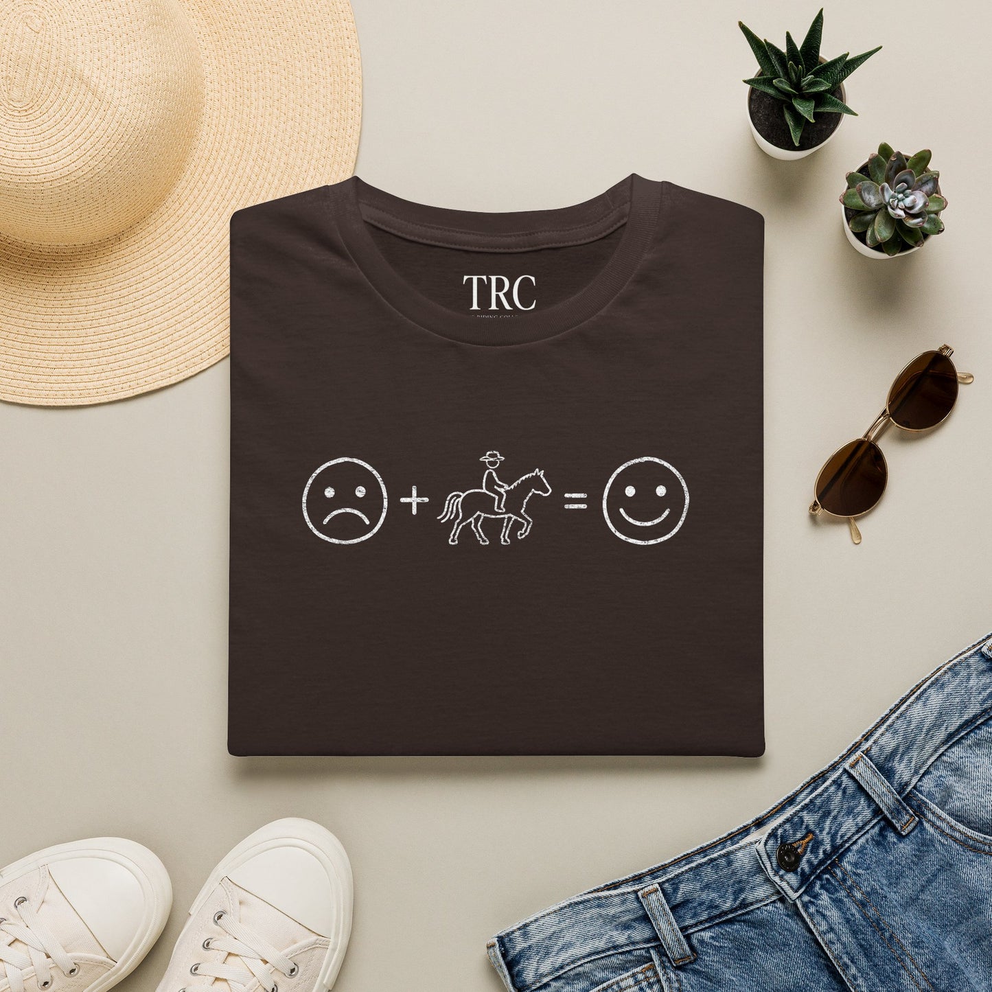 Horse Therapy T-Shirt — Sad + Horse = Happy Graphic Tee