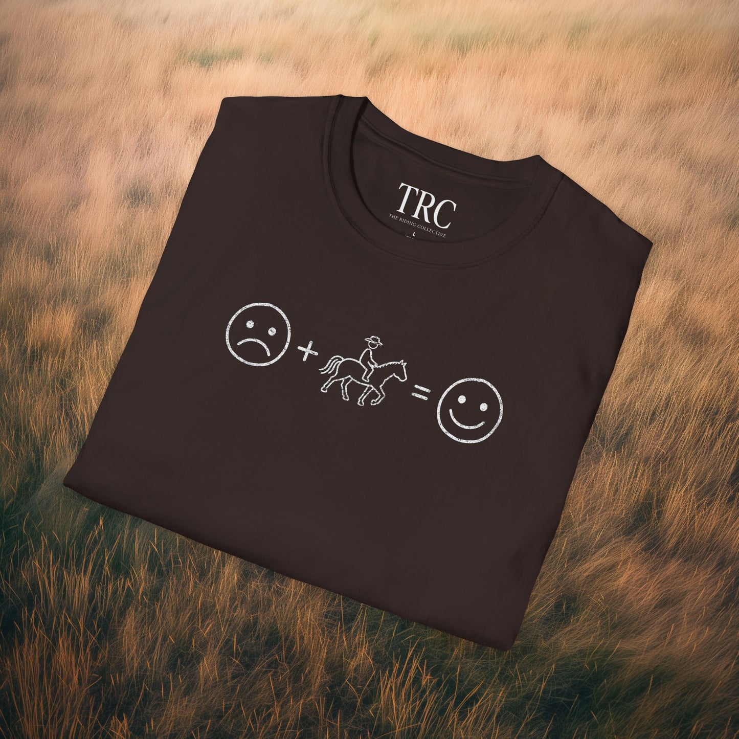 Horse Therapy T-Shirt — Sad + Horse = Happy Graphic Tee