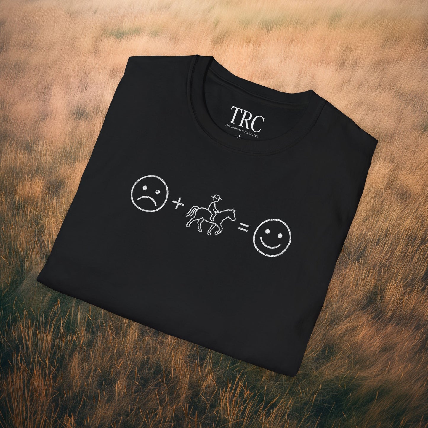 Horse Therapy T-Shirt — Sad + Horse = Happy Graphic Tee