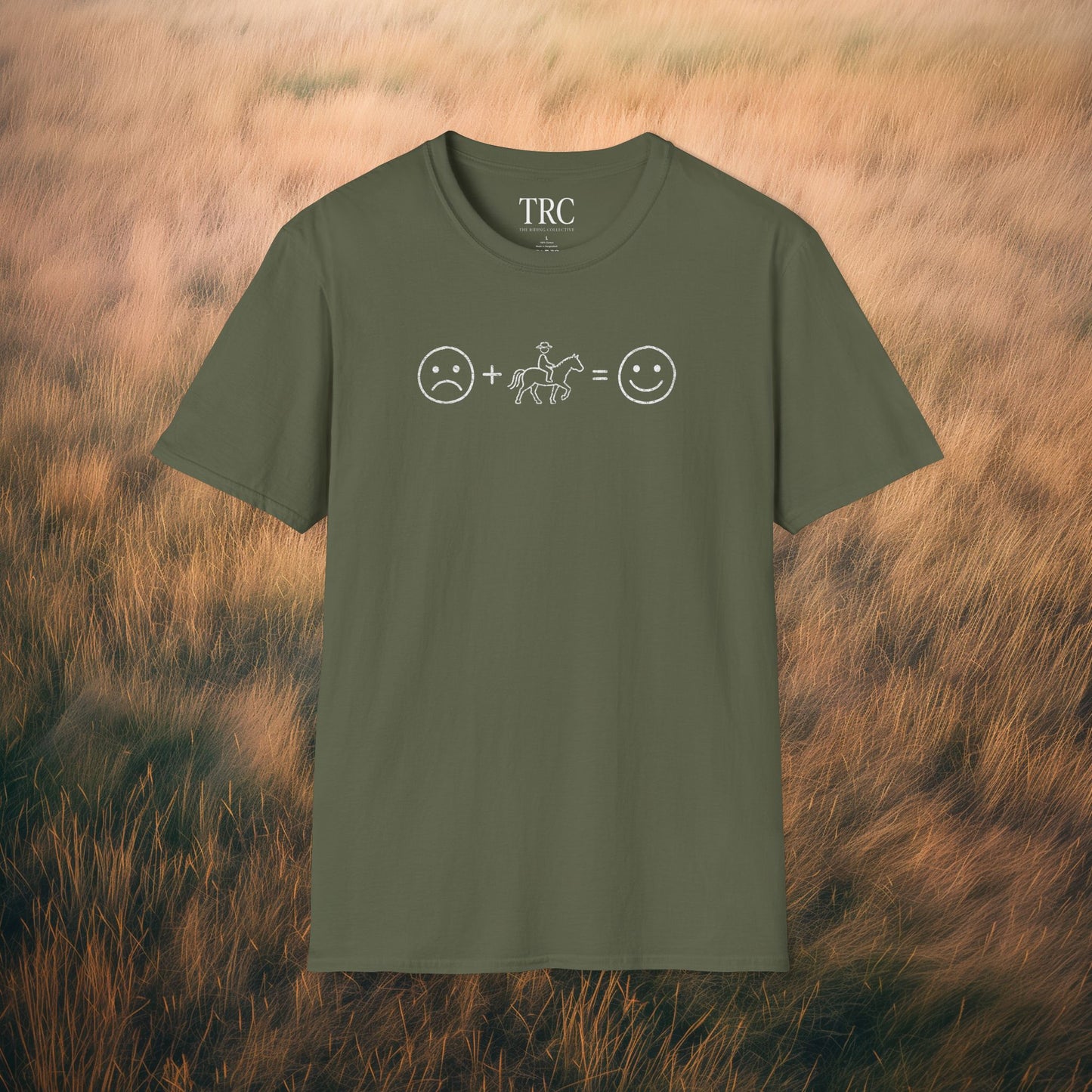 Horse Therapy T-Shirt — Sad + Horse = Happy Graphic Tee
