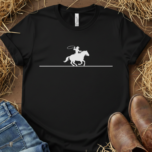 The Cowboy Mark – Minimal Western Rider Tee