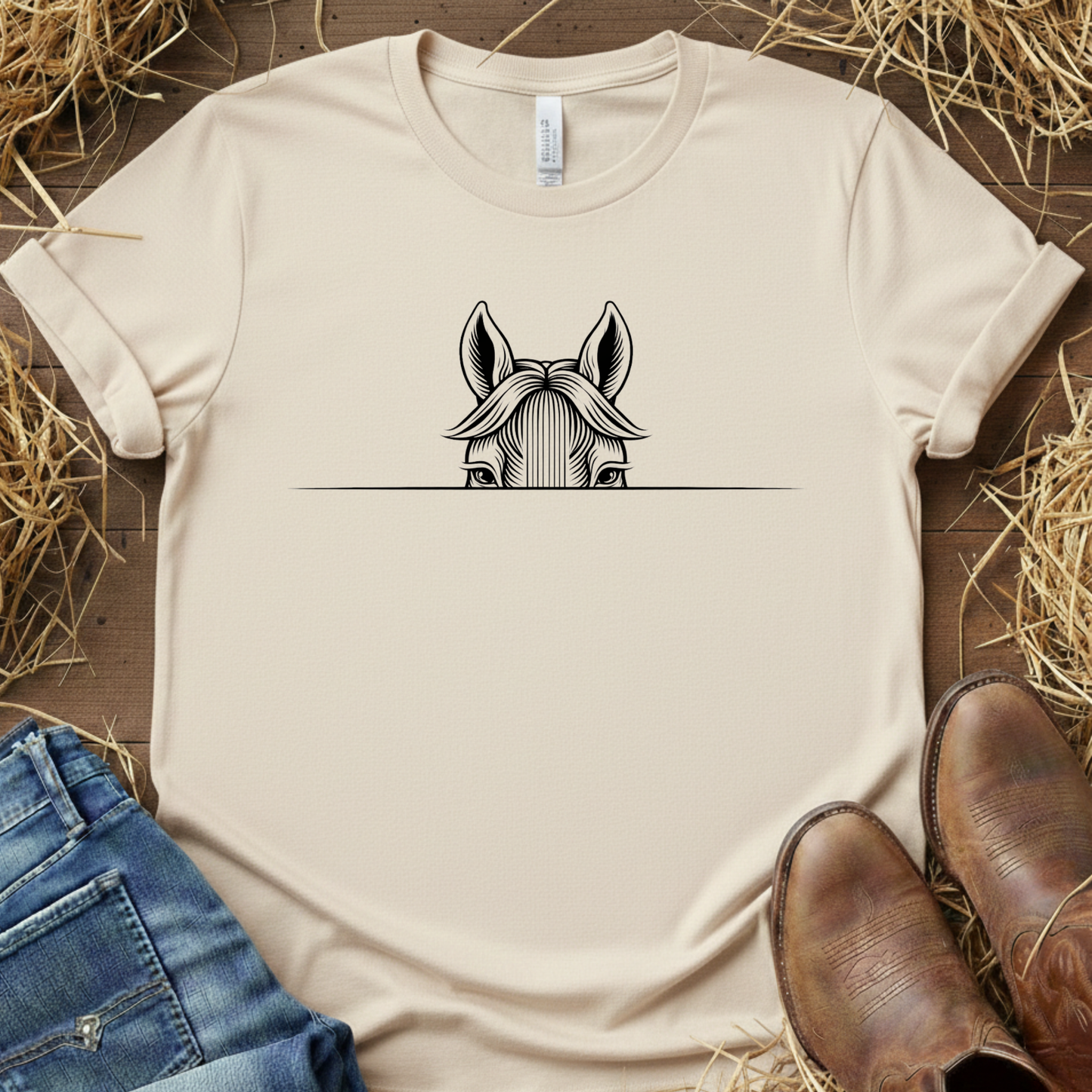Look At Me – Peeking Horse Tee