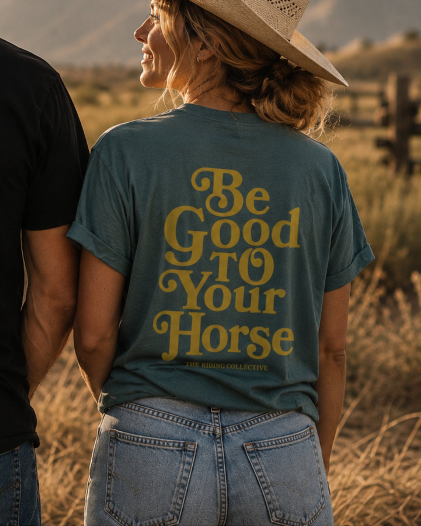Be Good to Your Horse GOLD — Cowboy Smile Tee