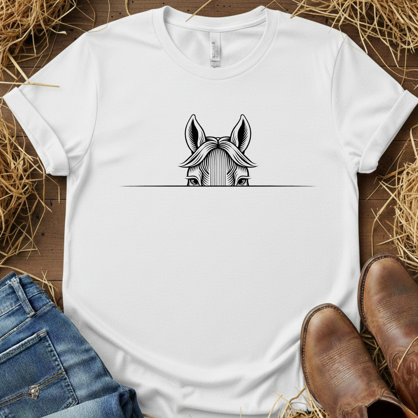 Look At Me – Peeking Horse Tee