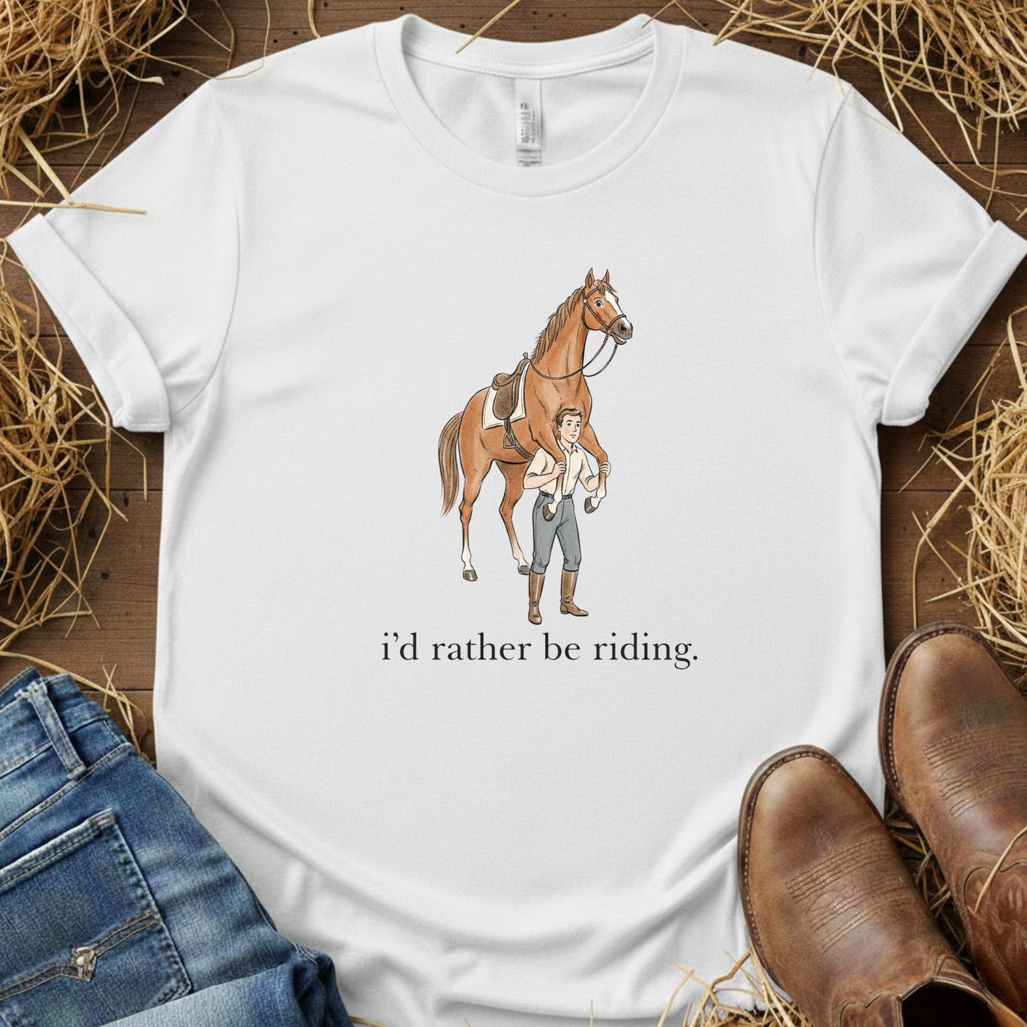 i'd rather be riding 3 Tee