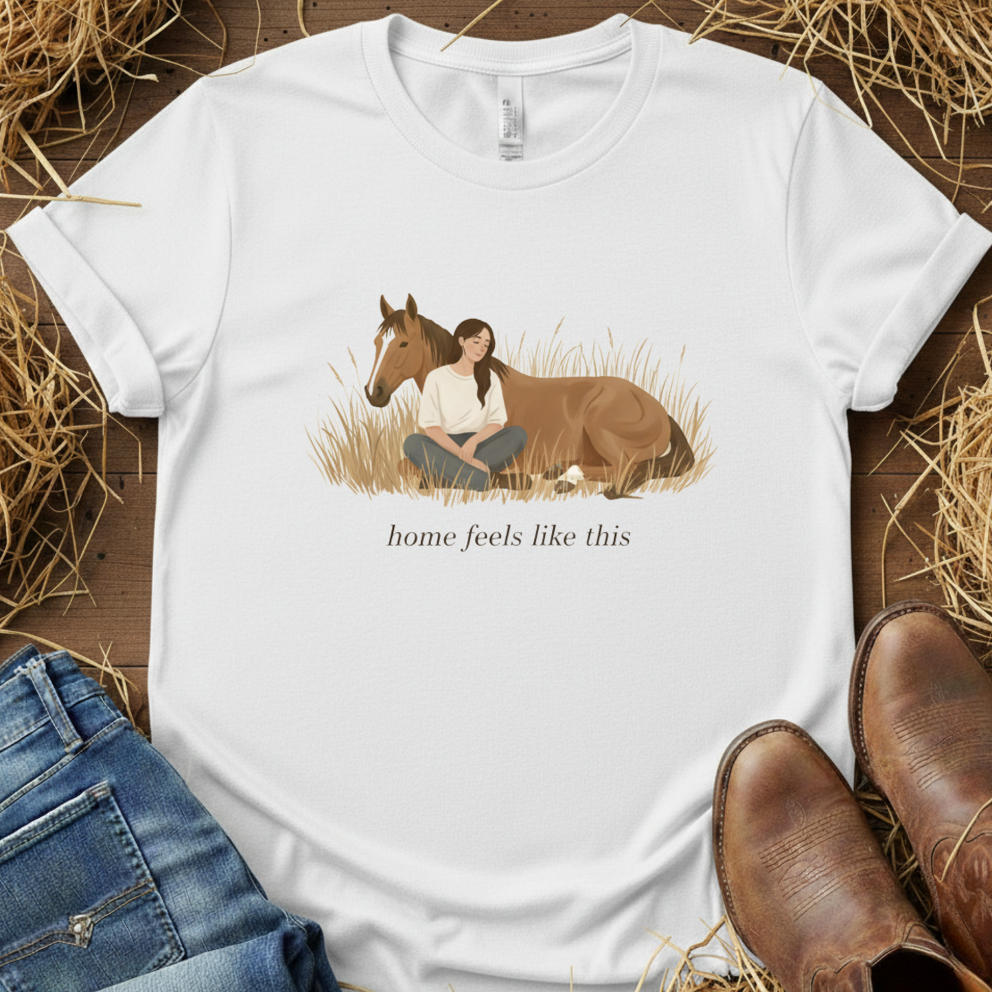 Home Feels Like This – Horse Life Tee
