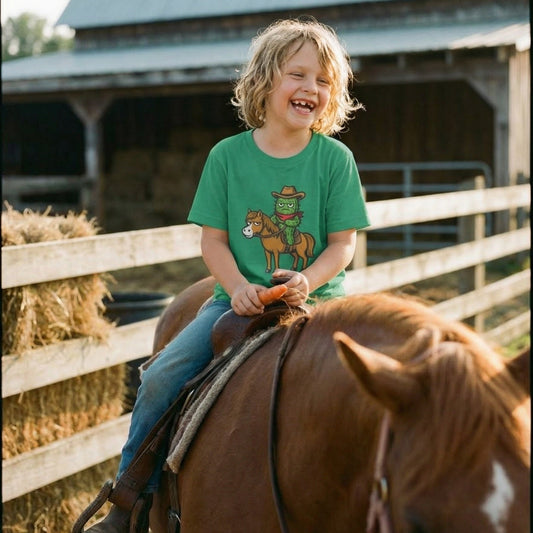 Cowboy Cactus – Western Humor Youth Tee